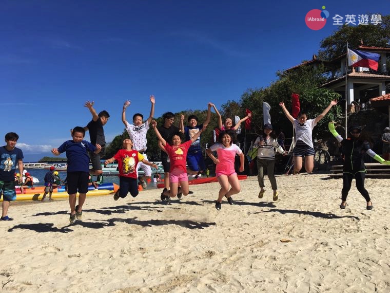 ▲ 2017 全英菲律賓遊學團，在碧瑤除了唸英文，還可以去海邊玩水！