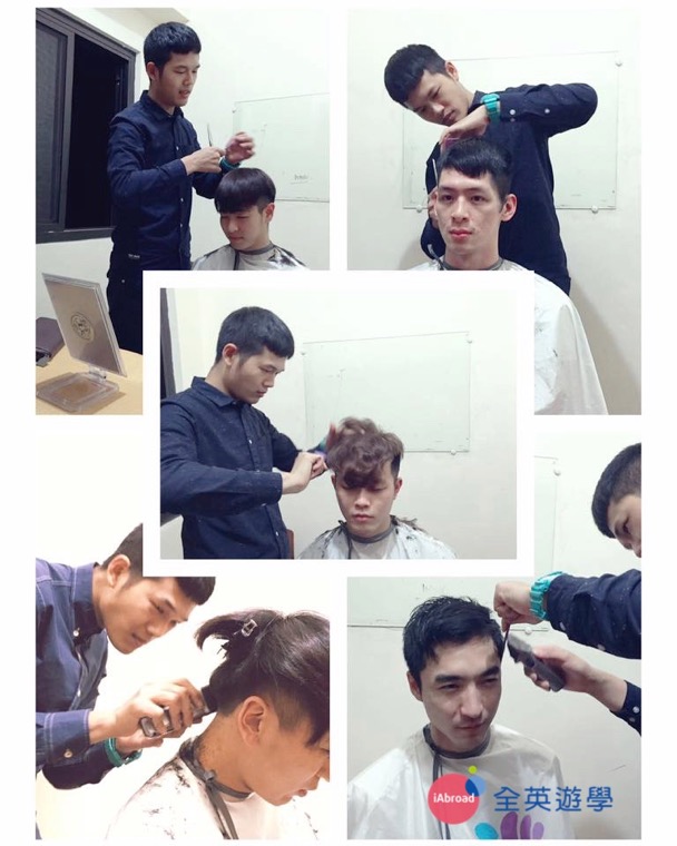 ▲ 在 Monol學校待了16周，認識了很多韓國、日本、台灣的好朋友～ 髮型設計是我的專業也是我的興趣，有空的時候也會幫同學剪個頭髮～ 「Monol 理髮廳首席設計師」！想剪頭髮要先拿號碼牌啦～哈哈