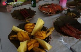《English Fella 語言學校》週末活動，Nalusuan Island 海上餐廳，還有水果可以吃！