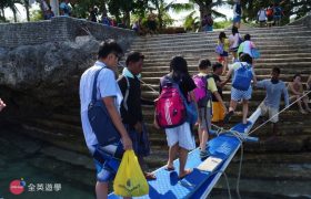 《English Fella 語言學校》週末活動，Nalusuan Island 跳島行程結束，準備回學校囉！