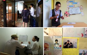 《TALK 語言學校》韓國學生經理，為全英遊學顧問導覽學校環境與上課狀況