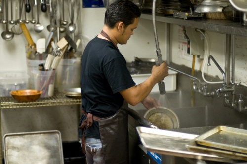 ▲ Kitchen Hand 廚房助手：在廚房內場協助切菜、洗菜、炸物、裝盤、洗碗的廚房小助手