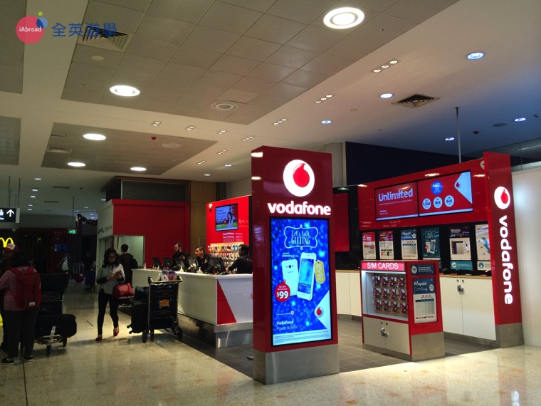 ▲ Vodafone 也是澳洲知名電信業者，不過使用者多為歐洲的背包客，費率較高一些 。